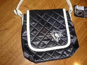 PITTSBURGH PENGUINS MEDIUM QUILTED PURSE HAND BAG - Picture 1 of 2