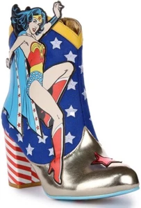 IRREGULAR CHOICE Stronger Together Superman Tacco Blu Multi Donna UK 4 - 8 - Foto 1 di 12