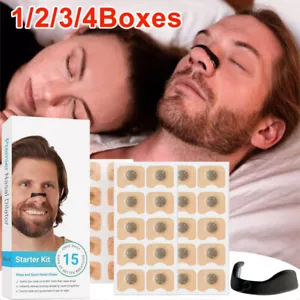 Sleeping Aids Boost Oxygen Intake Skin Safe Stop Snoring Breathing Nasal Strips - Picture 1 of 26