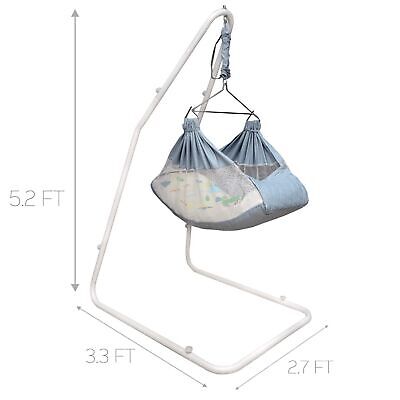 Baby Hammock-Grey With Stand, Spring Set And Mosquito Net. Premium Luxury Baby • 852.63$