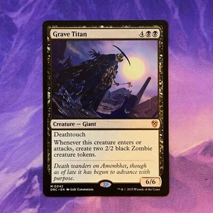 Grave Titan 0042 DRC DFT Commander Zombie MTG Black Swampwalk Hashaton Deck - Bild 1 von 2