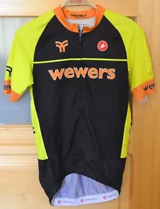 Wewers, black and yellow men's cycling Shirt by Castelli, Size Medium - Picture 1 of 6