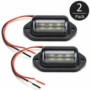 Universal License 2X LED Number Plate Light Lamp For Car Truck Trailer Lorry SUV - Picture 1 of 11