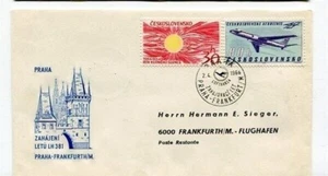 D25387 FFC Lufthansa LH 381 Prague - Frankfurt Czechoslovakia 1966 - Picture 1 of 2