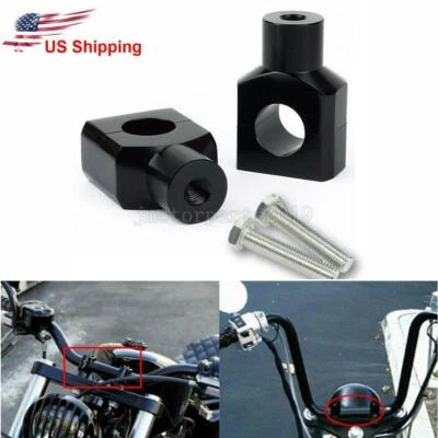 Abrazadera elevadora de manillar negra de 1" para Honda VT Shadow Ace Classic 500 700 750 1100 Foto 1 de 4