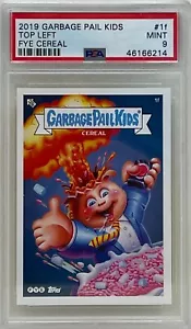 2019 Topps GARBAGE PAIL KIDS FYE Cereal Card 1F Adam Bomb GPK Top Left PSA 9 - Bild 1 von 2