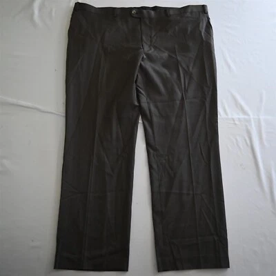 Indochino 46x32 Brown Flat Front Straight 100% Wool Mens Dress Pants - Image 1 of 4