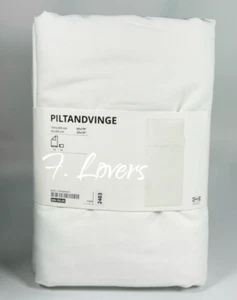IKEA PILTANDVINGE Einzel Bettbezug und 1 Kissenbezug weiß 150x220/50x80cm Neu - Bild 1 von 1