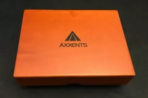 Axxents Mens Leather Wallet & Manicure Set in Wooden Valet Box NIB - Picture 1 of 3