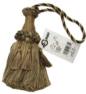 Conso Home Decor DUNKLER SAND LODEN GRÜN GOLD 22009 W126 dekorative 5,5" Quaste - Bild 1 von 4