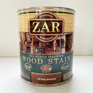 ZAR Quart 128 EARLY AMERICAN Oil Based Interior Wood Stain 12812 15K19 Can - Picture 1 of 4
