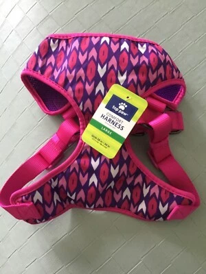 Dog harness , Top Paw Comfort Harness Large, girth 28-34" Pink tribal print, New - Image 1 of 4