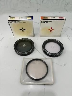 Camera Lens Filter Set: HOYA 55mm PL & 55mm Skylight 1B & Rolev 58mm Sky - Image 1 of 4