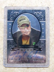 2011 Leaf Razor Metal Poker Base Auto HOYT CORKINS SP Short Print - Picture 1 of 1