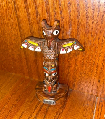 Auténtico Edmund Wolf Jr. "Tótem pintado a mano de 4,5"" de colección raro" Foto 1 de 2