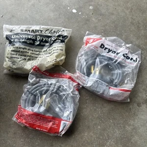 Zertifiziertes Gerät Elektrotrockner Kabel 4 Fuß 3 Draht 30 AMP 125/250 NEU - Bild 1 von 2