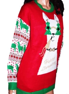 Mujer LLAMA Animal Funny FARM Feo Suéter de Navidad Fiesta Plus Talla 2X NUEVO - Imagen 1 de 2