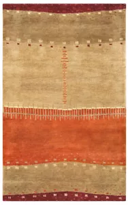2x8 Rizzy Rugs Red Abstract Patchwork Blocks Runner MV3159 - Aprx 2' 6" x 8' - Picture 1 of 3