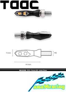 COPPIA FRECCE MOTO A LED OMOLOGATE ECE TAAC MOTO LENTE CHIARA - Foto 1 di 6
