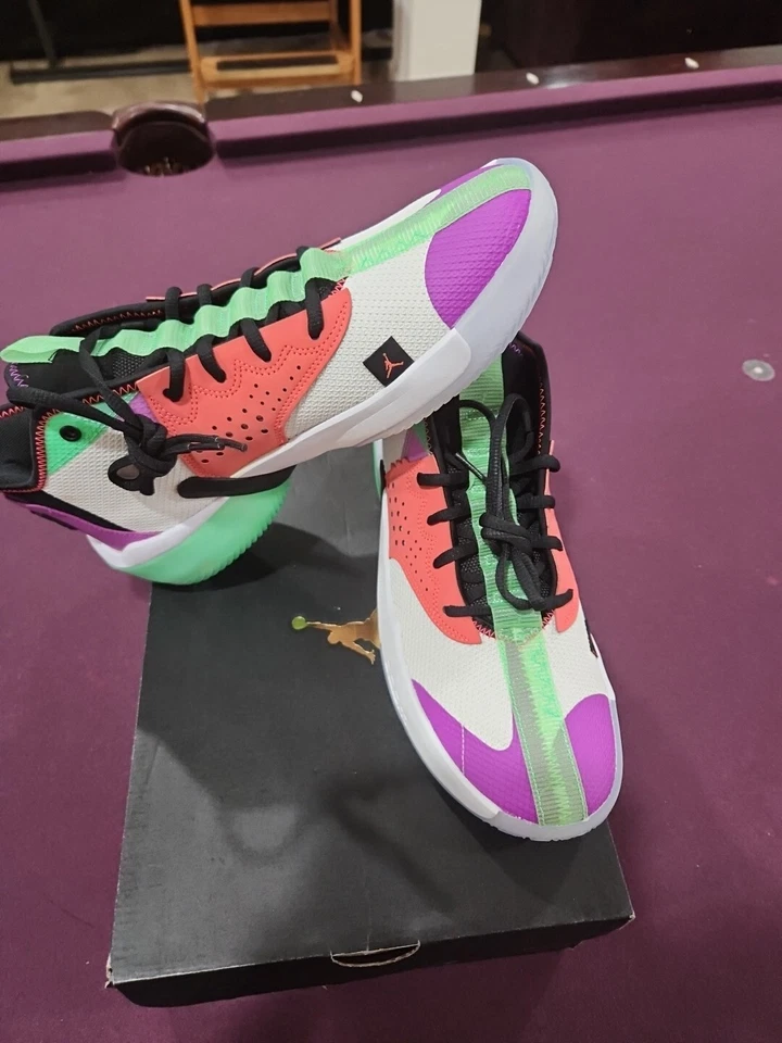 Jordan React Elevation PF Branco Hiper Violeta-CK6617-101 Masculino Tamanho 11 - Imagem 1 de 4