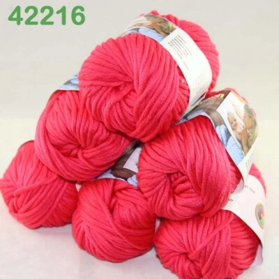 Sale 6 Ballsx50g Super Soft Cotton Chunky Blankets Hand Rugs Knitting Yarn 16 - Image 1 of 4