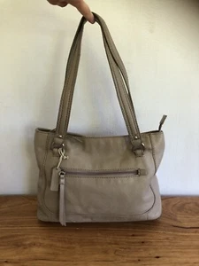 π¦ COLORADO LEATHER Tote Satchel SHOULDER Handbag Bag MEDIUM Beige Brown - Picture 1 of 10