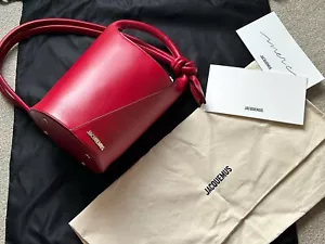 Jacquemus Red Le Petit Tourni Leather Bucket Bag (New) - Picture 1 of 12