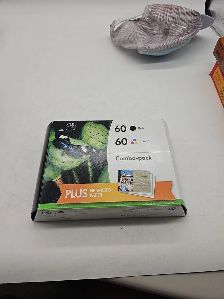 Genuine HP 60 Black & Tri-color Ink Combo Ink Cartridge SEALED Expired 3/2017 - Image 1 of 4