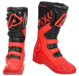 STIVALI MOTO CROSS ENDURO ACERBIS X-TEAM  RED ROSSO NERO TG 45 - Picture 1 of 6