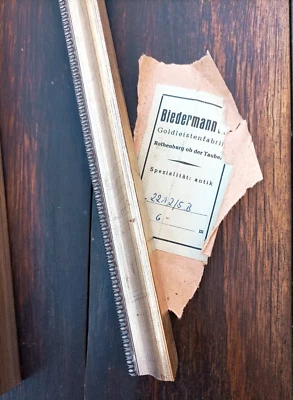 Lot de 4 anciennes baguettes argentées à la feuille - 1970 - longueur 85 cm - Photo 1/4