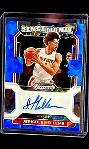 2022-23 Prizm Draft Picks sensazionale auto incrinato ghiaccio blu Jericole Hellems /75 - Foto 1 di 10