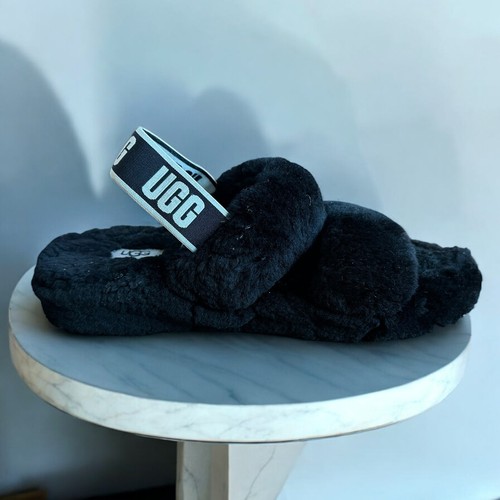 UGG OH YEAH donna 9 slide pelle di pecora soffice slingback ciabatte sandalo foderato