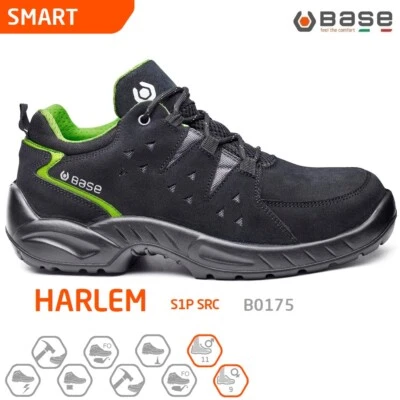 BASE SMART SCARPE DA LAVORO ANTINFORTUNISTICA HARLEM S1P SRC B0175  - Immagine 1 di 4