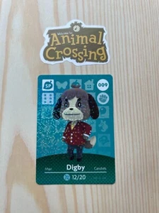 Digby 009 Animal Crossing Amiibo Card Authentic Series 1 MINT NEVER SCANNED - Picture 1 of 2