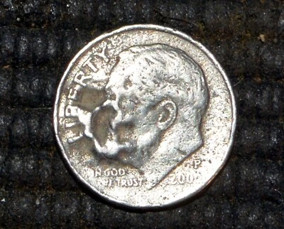 2000-P Roosevelt Dime Major DIE Errors Front & Back  Rare ONLY ONE!! - Image 1 of 4