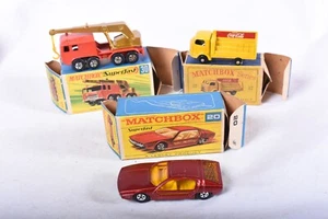 SET BESTEHEND AUS 3 LESNEY MATCHBOX, #20 MARZAL, #30 8-WHEEL SUPER UND #37 COLA LKW - Bild 1 von 23