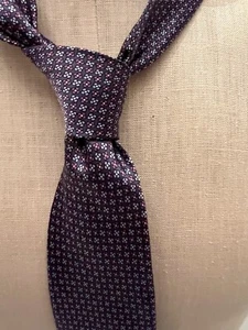 Black Brown 1826 Purple Colors Silk Tie - Picture 1 of 7