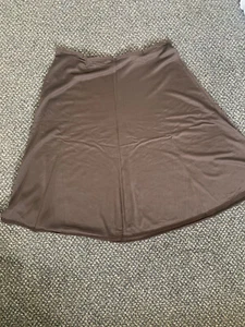 ST MICHAEL Vintage Chocolate Brown Satin Half Slip Petticoat, 34" Hip Length 20" - Picture 1 of 3