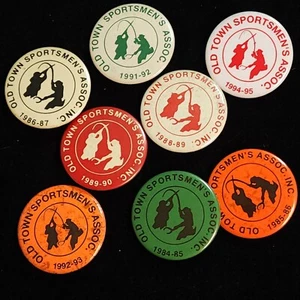 80s 90s Pinback Buttons Old Town Sportsmen's Association Inc Pin Vintage VTG - Picture 1 of 4