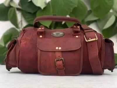 女士皮革旅行包 Duffel Weekend Duffle 隔夜手提行李箱 13 英寸 — 第 1/4 张图片