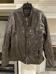 Marc New York Andrew Marc Mens Brown Motorcycle Jacket Vintage EUC! - Picture 1 of 8