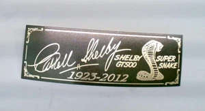 Authentic Carroll Shelby GT 500 Super Snake Brass Plaque Made In the USA. - Picture 1 of 12