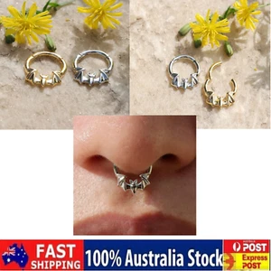 Bat Wing Steel Nose Ring Septum Clicker Hoop for Helix Nose Rings - Picture 1 of 8
