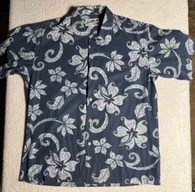 Local Motion Hawaiian Aloha Shirt Hawaii Island Tribal Tiki Beach Men’s MEDIUM - Image 1 of 4