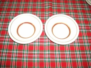 Vintage Syracuse China RESTAURANT Maroon Stripe Gold 5" Fruit Bowls~ Set of 2 ~ - Picture 1 of 7