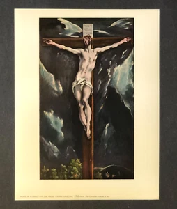 Christus am Kreuz Landschaft El Greco 1958 1959 Metropolitan Seminare of Art Vintage - Bild 1 von 2