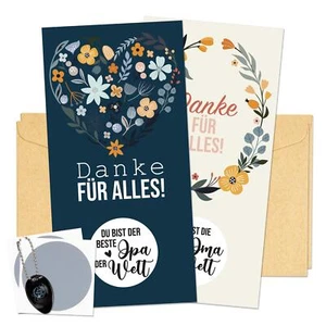 2er Set Rubbelkarten Geschenk Oma Danke für alles bester Opa beste Oma Geschenk - Bild 1 von 8