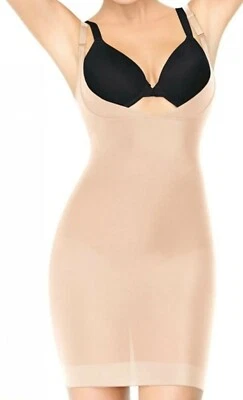 Spanx Body Slip Size 1X UK 22 24 Colour Nude Shapewear Open Bust Lightweight - Image 1 of 4