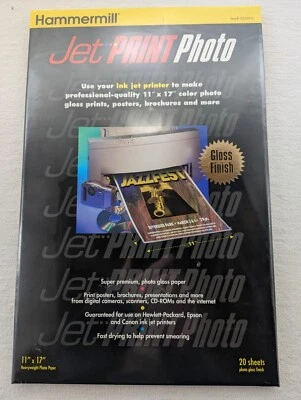 Hammermill Jet Print Photo Paper w/ Gloss Finish; 11x17 in; 20 Sheets - Image 1 of 2