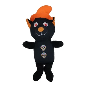 Peluche Halloween Orso Nero con Teschi e Cappello Alto 12,5" - Foto 1 di 3